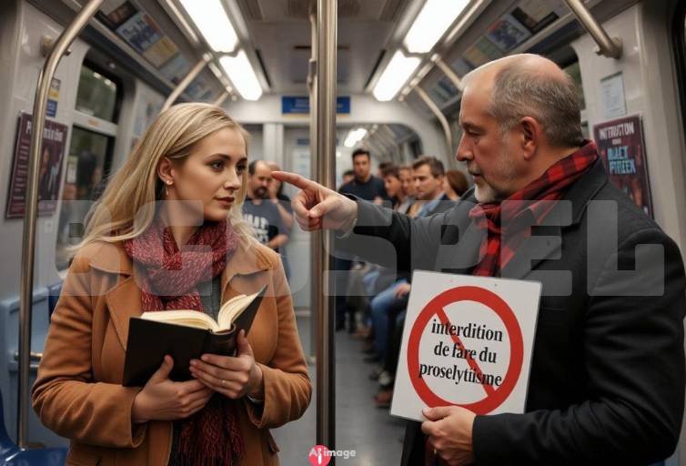 Confrontación entre predicador y pasajero en el metro parisino