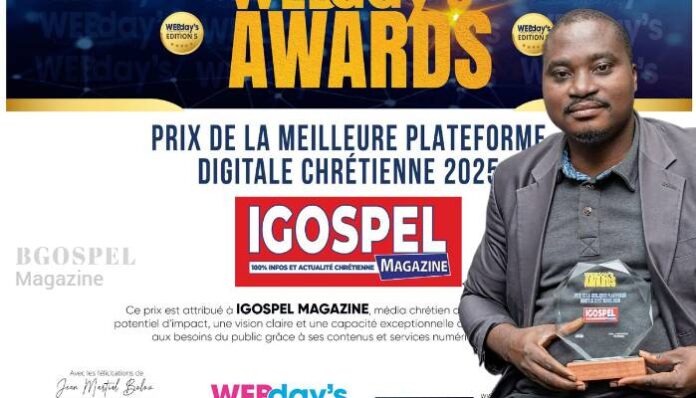 Magazine Igospel Reçoit Le Prix Digital Chrétien, Web Day's Awards 2025
