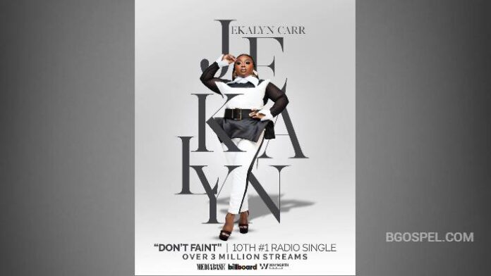Jekalyn Carr - Disco de Billboard con el sencillo “Don't Faint”
