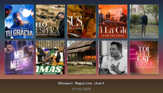 Tu Gracia lidera: top 10 gospel en español BGospel con gran ascenso.