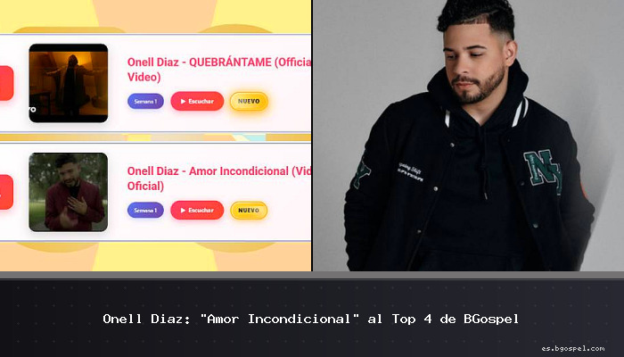 Onell Diaz conquista el #1 de BGospel con «QUEBRÁNTAME»